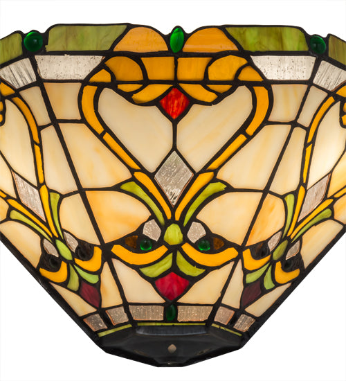 Meyda Tiffany Middleton Wall Sconce - Stained Glass Middleton Wall Sconce Shade Closeup