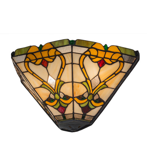 Meyda Tiffany Middleton Wall Sconce - Stained Glass Middleton Wall Sconce Turned On