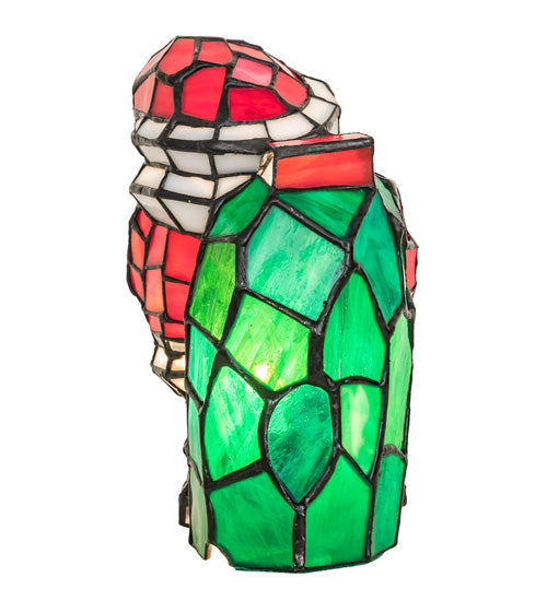 Meyda Tiffany Small Santa Accent Lamp - Stained Glass Small Santa Accent Lamp Back View