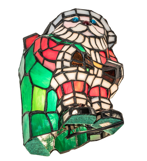 Meyda Tiffany Small Santa Accent Lamp - Stained Glass Small Santa Accent Lamp Bottom View
