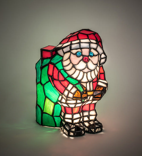 Meyda Tiffany Small Santa Accent Lamp - Stained Glass Small Santa Accent Lamp Room Setting