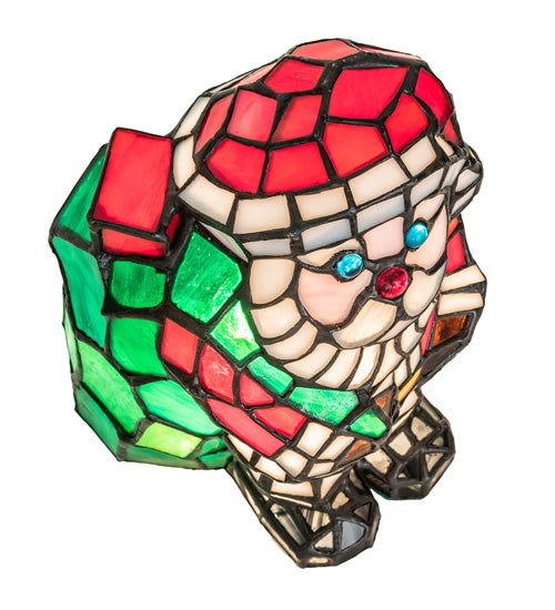 Meyda Tiffany Small Santa Accent Lamp - Stained Glass Small Santa Accent Lamp Top View