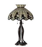 Meyda Tiffany Crowned Rosebud Table Lamp - Stained Glass Crowned Rosebud Table Lamp Turned Off