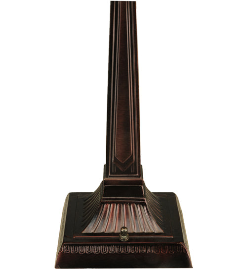 Meyda Tiffany Mackintosh Leaf Table Lamp - Stained Glass Mackintosh Leaf Table Lamp Base Closeup