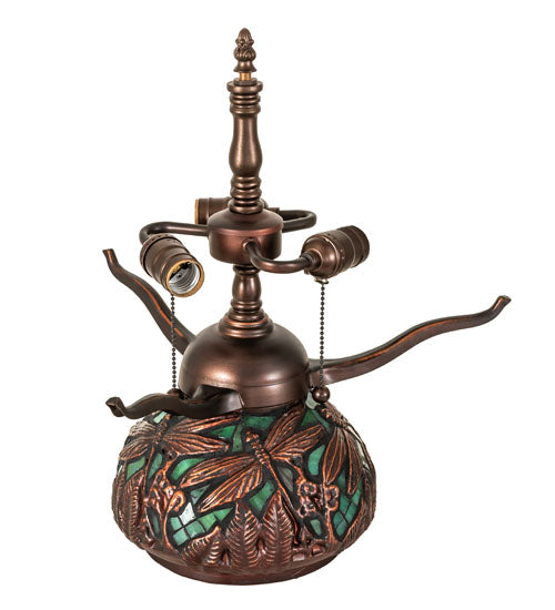 Meyda Tiffany Dragonfly Table Lamp with Mosaic Base - Stained Glass Dragonfly Table Lamp with Mosaic Base Full Base