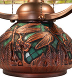 Meyda Tiffany Dragonfly Table Lamp with Mosaic Base - Stained Glass Dragonfly Table Lamp with Mosaic Base, Base Closeup