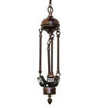 Meyda Tiffany Colonial Inverted Pendant - Stained Glass Colonial Inverted Pendant Light Fixture