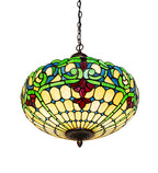 Meyda Tiffany Colonial Inverted Pendant - Stained Glass Colonial Inverted Pendant 