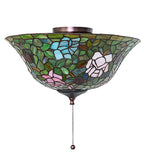 Meyda Tiffany Rosebush Flush Mount - Stained Glass Rosebush Flush Mount Turned Off