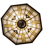 Meyda Tiffany Arrowhead Mission Flush Mount - Stained Glass Arrowhead Mission Flush Mount Bottom View