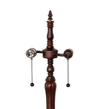 Meyda Tiffany Variegated Fishscale Table Lamp - Stained Glass Variegated Fishscale Table Lamp Light Fixture