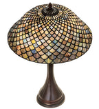 Meyda Tiffany Variegated Fishscale Table Lamp - Stained Glass Variegated Fishscale Table Lamp Top View