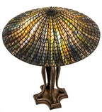 Meyda Tiffany Lotus Leaf 30" Table Lamp - Stained Glass Lotus Leaf 30" Table Lamp Top View