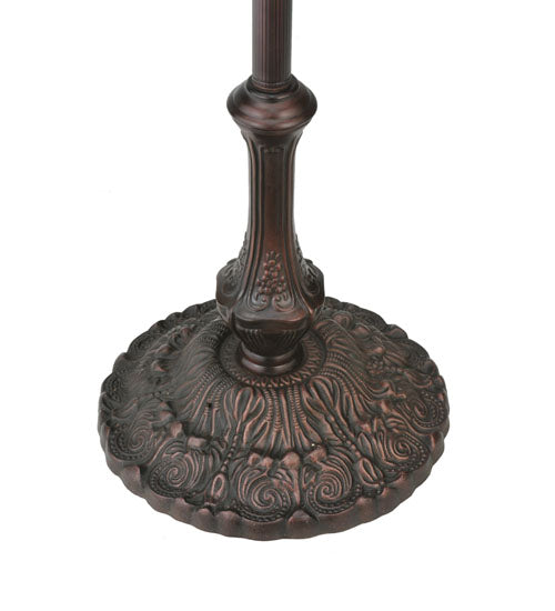 Meyda Tiffany Variegated Fishscale Floor Lamp - Stained Glass Variegated Fishscale Floor Lamp Base Closeup