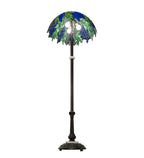 Meyda Tiffany Honey Locust Floor Lamp - Stained Glass Honey Locust Floor Lamp Bulb View