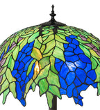 Meyda Tiffany Honey Locust Floor Lamp - Stained Glass Honey Locust Floor Lamp Shade Closeup