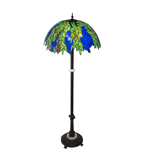 Meyda Tiffany Honey Locust Floor Lamp - Stained Glass Honey Locust Floor Lamp High view