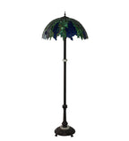 Meyda Tiffany Honey Locust Floor Lamp - Stained Glass Honey Locust Floor Lamp Turned Off