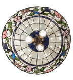 Meyda Tiffany Rose Vine Pendant - Stained Glass Rose Vine Pendant Inside Shade View