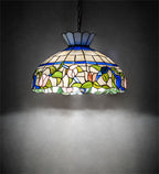 Meyda Tiffany Rose Vine Pendant - Stained Glass Rose Vine Pendant Room Setting