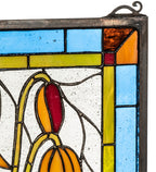 Meyda Tiffany Trumpet Lily Stained Glass Window - Stained Glass Trumpet Lily Stained Glass Window Closeup