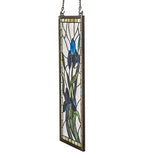 Meyda Tiffany Iris Stained Glass Window - Stained Glass Iris Stained Glass Window Side View
