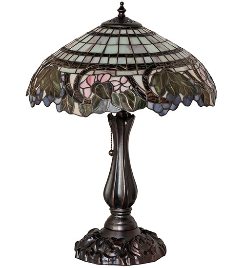 Meyda Tiffany Handel Grapevine 19" Table Lamp - Stained Glass Handel Grapevine 19" Table Lamp Turned Off
