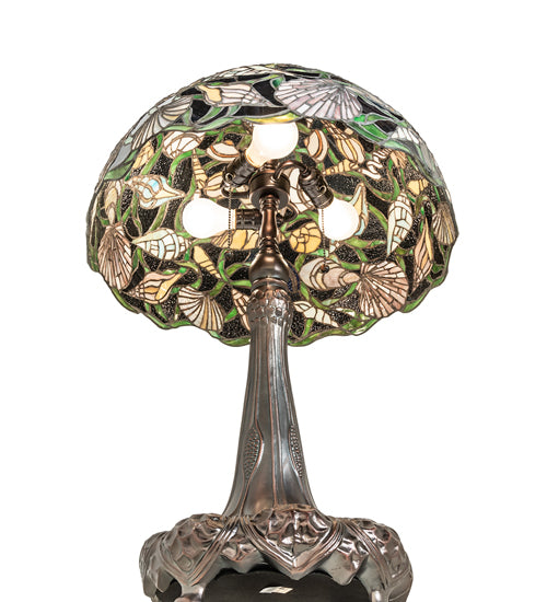 Meyda Tiffany Tidal-Shells Table Lamp - Stained Glass Tidal-Shells Table Lamp Bulb View