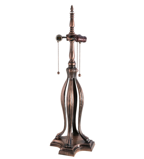 Meyda Tiffany Trillium and Violet Table Lamp - Stained Glass Trillium and Violet Table Lamp Base