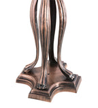 Meyda Tiffany Trillium and Violet Table Lamp - Stained Glass Trillium and Violet Table Lamp Base Closeup