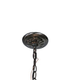 Meyda Tiffany Trillium and Violet Inverted Pendant - Stained Glass Trillium and Violet Inverted Pendant Hanging Fixture