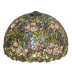 Meyda Tiffany Trillium and Violet Inverted Pendant - Stained Glass Trillium and Violet Inverted Pendant Shade