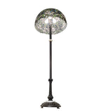 Meyda Tiffany Trillium and Violet Floor Lamp - Stained Glass Trillium and Violet Floor Lamp Bulb View
