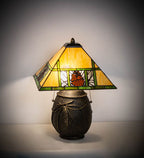 Meyda Tiffany Pinecone Ridge Table Lamp - Stained Glass Pinecone Ridge Table Lamp Room Setting