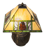 Meyda Tiffany Pinecone Ridge Table Lamp - Stained Glass Pinecone Ridge Table Lamp Top View
