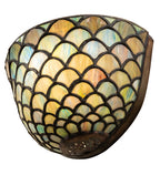 Meyda Tiffany Variegated Fishscale Wall Sconce - Stained Glass Variegated Fishscale Wall Sconce Upwards View