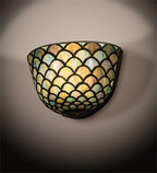 Meyda Tiffany Variegated Fishscale Wall Sconce - Stained Glass Variegated Fishscale Wall Sconce Room Setting