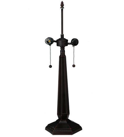Meyda Tiffany Cross-Hairs Table Lamp - Stained Glass Cross-Hairs Table Lamp Base