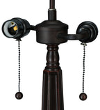 Meyda Tiffany Cross-Hairs Table Lamp - Stained Glass Cross-Hairs Table Lamp Base Closeup