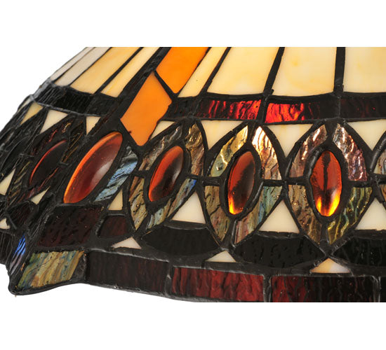 Meyda Tiffany Cleopatra Table Lamp - Stained Glass Cleopatra Table Lamp   Shade Closeup