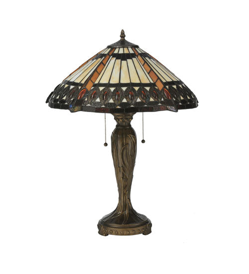 Meyda Tiffany Cleopatra Table Lamp - Stained Glass Cleopatra Table Lamp Turned Off