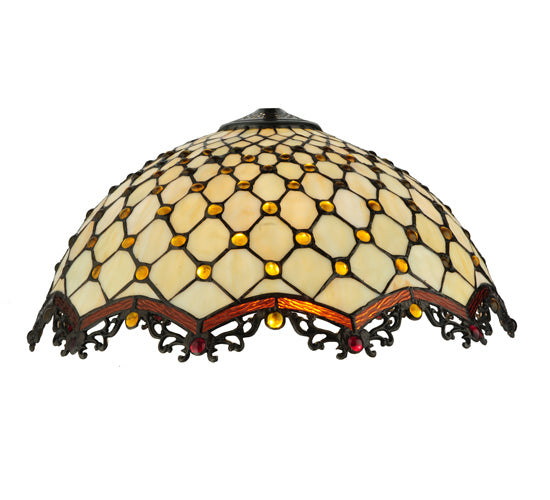 Meyda Tiffany Jeweled Katherine Table Lamp - Stained Glass Jeweled Katherine Table Lamp Shade