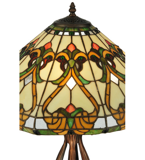 Meyda Tiffany Middleton Table Lamp - Stained Glass Middleton Table Lamp Shade Closeup