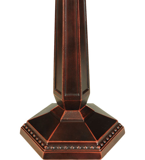 Meyda Tiffany Peaches Table Lamp - Stained Glass Peaches Table Lamp Base Closeup