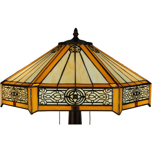 Meyda Tiffany Peaches Table Lamp - Stained Glass Peaches Table Lamp Shade