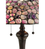 Meyda Tiffany Agata Purple Table Lamp - Stained Glass Agata Purple Table Lamp Shade Closeup