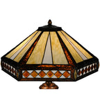 Meyda Tiffany Diamond Mission Table Lamp - Stained Glass Diamond Mission Table Lamp Shade