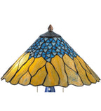 Meyda Tiffany Cristal Azul Table Lamp - Stained Glass Cristal Azul Table Lamp Shade