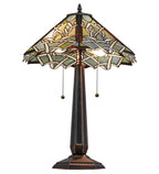 Meyda Tiffany Glasgow Table Lamp - Stained Glass Glasgow Table Lamp Bulb View
