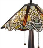 Meyda Tiffany Glasgow Table Lamp - Stained Glass Glasgow Table Lamp Shade Closeup